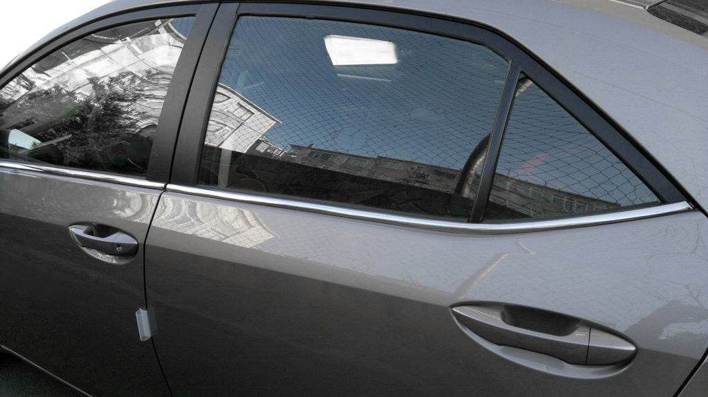 Lower edging (4 pcs., stainless steel) for Toyota Corolla 2013-2019 - Reelken Auto