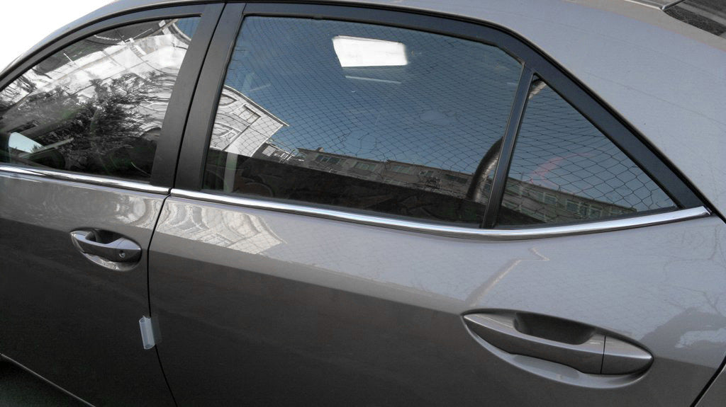 Lower Door Trim Chrome Covers (4 pcs, Stainless Steel) for Toyota Corolla 2013-2019 - image 1