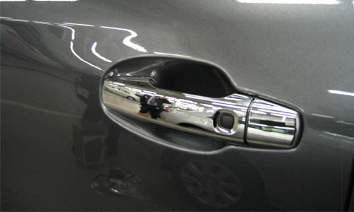 Pads on the handles 2008-2015 (4 pieces, stainless steel) for Toyota Land Cruiser 200 - image 5