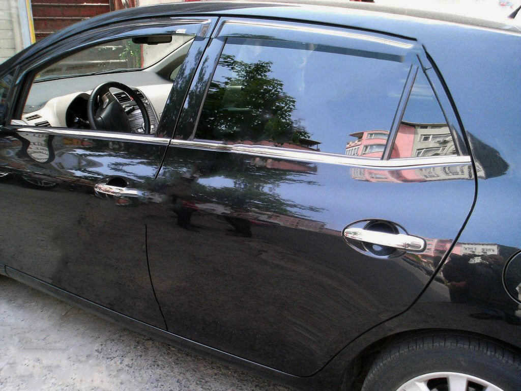 Smoked glass (4 pieces, stainless steel) for Toyota Auris 2007-2012 - image 1
