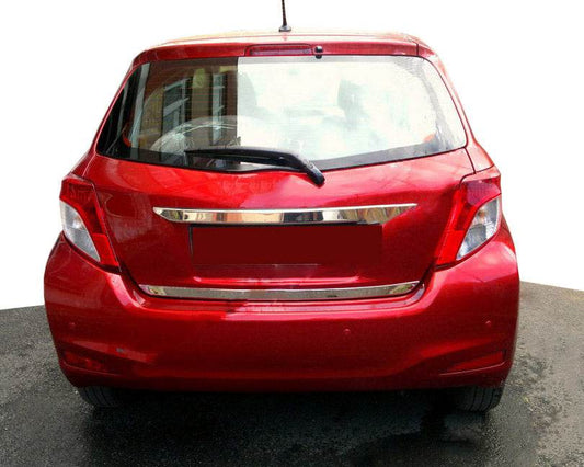 The edge of the trunk (stainless) for Toyota Yaris 2010-2020 - Reelken Auto