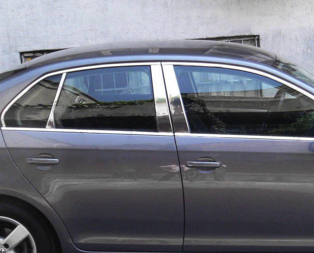 Door pillar molding (6 pieces, stainless steel) for Volkswagen Jetta 2006-2011 - Reelken Auto