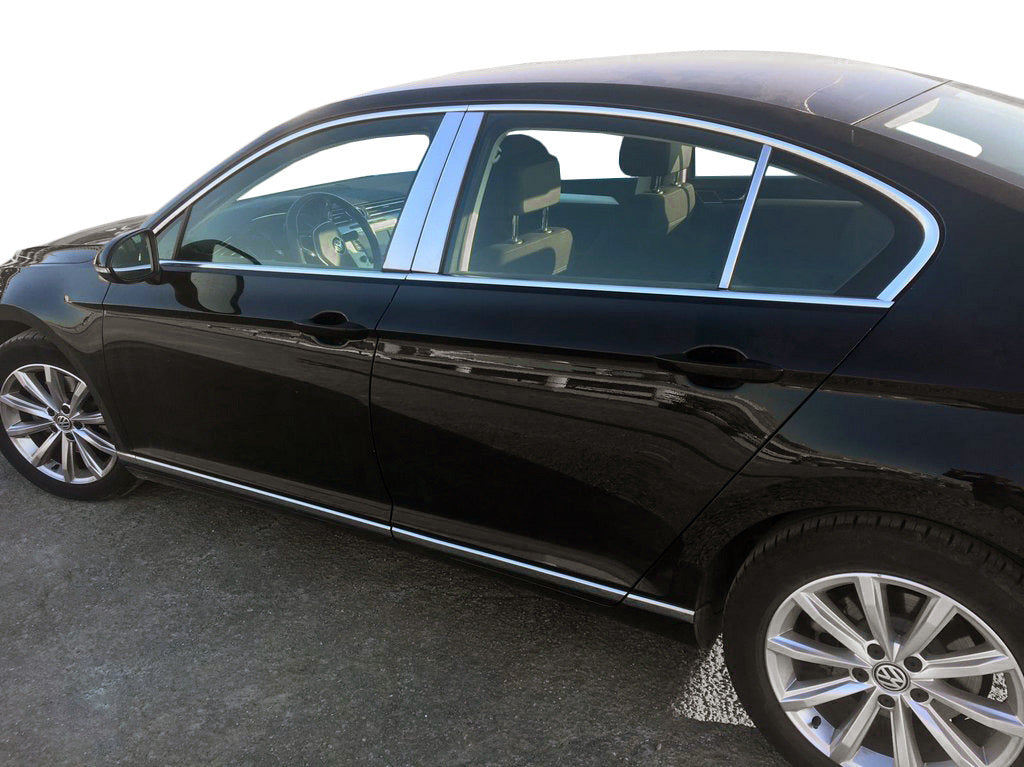 Stainless Steel Door Pillar Trim for Volkswagen Passat B8 2015-2023 - image 1