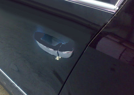 Chrome flat door handle covers (4 pcs, stainless steel) for Volkswagen Scirocco 2008-2017 - image 1