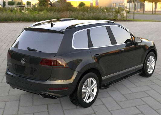 Side platforms Black Allmond (2 pieces, aluminum) for Volkswagen Touareg 2010-2018 - Reelken Auto