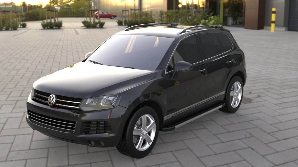Lateral platforms Duru (2 pieces, aluminum) for Volkswagen Touareg 2010-2018 - Reelken Auto