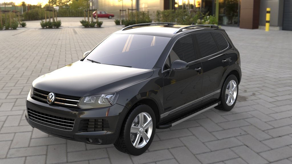 Side Steps Duru (2 pcs, Aluminum) for Volkswagen Touareg 2010-2018 - image 1