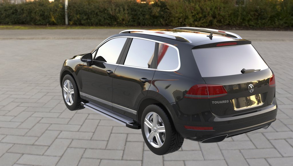 Side Steps Rainbow (2 pcs, Aluminum) for Volkswagen Touareg 2010-2018 - image 1