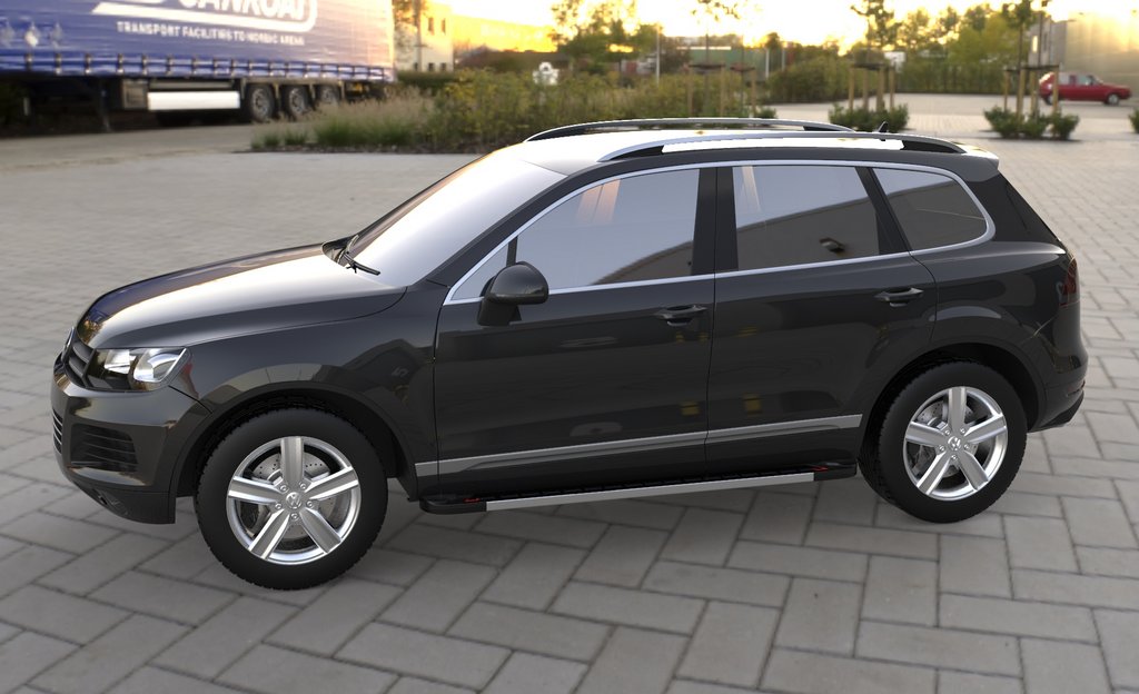 Side Steps RedLine V1 (2 pcs, Aluminum) for Volkswagen Touareg 2010-2018 - image 1