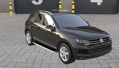 Side Steps Tayga Grey (2 pcs, Aluminum) for Volkswagen Touareg 2010-2018 - image 1