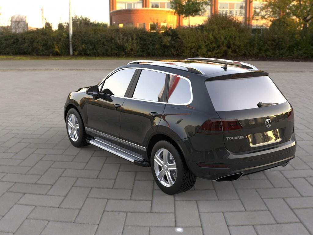 Side sills Allmond Grey (2-piece pack) for Volkswagen Touareg 2010-2018 - Reelken Auto