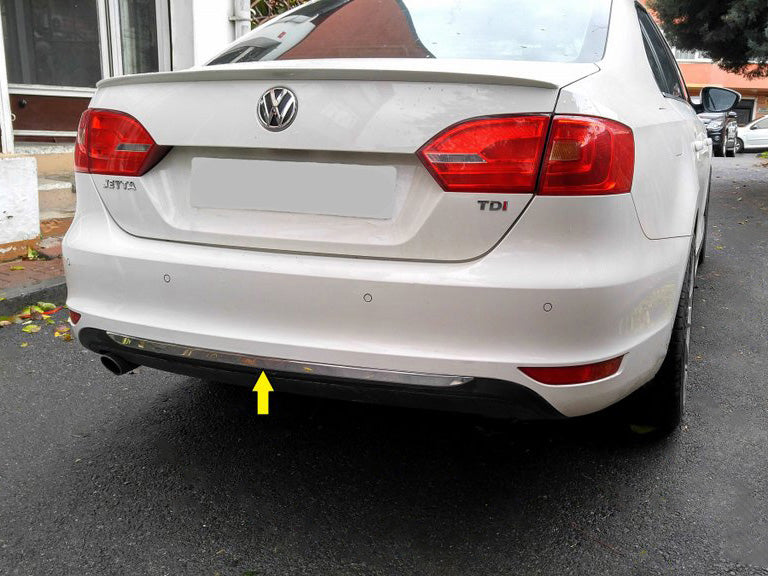 Rear bumper trim 2011-2013 stainless steel for Volkswagen Jetta 2011-2018 - image 1