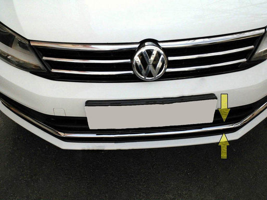 Covers on the bumper grill 2014-2018 Carmos (stainless steel) for Volkswagen Jetta 2011-2018 - Reelken Auto