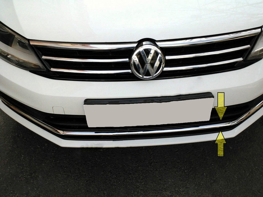 Bumper Grille Trim Covers 2014-2018 Carmos (Stainless Steel) for Volkswagen Jetta 2011-2018 - image 1