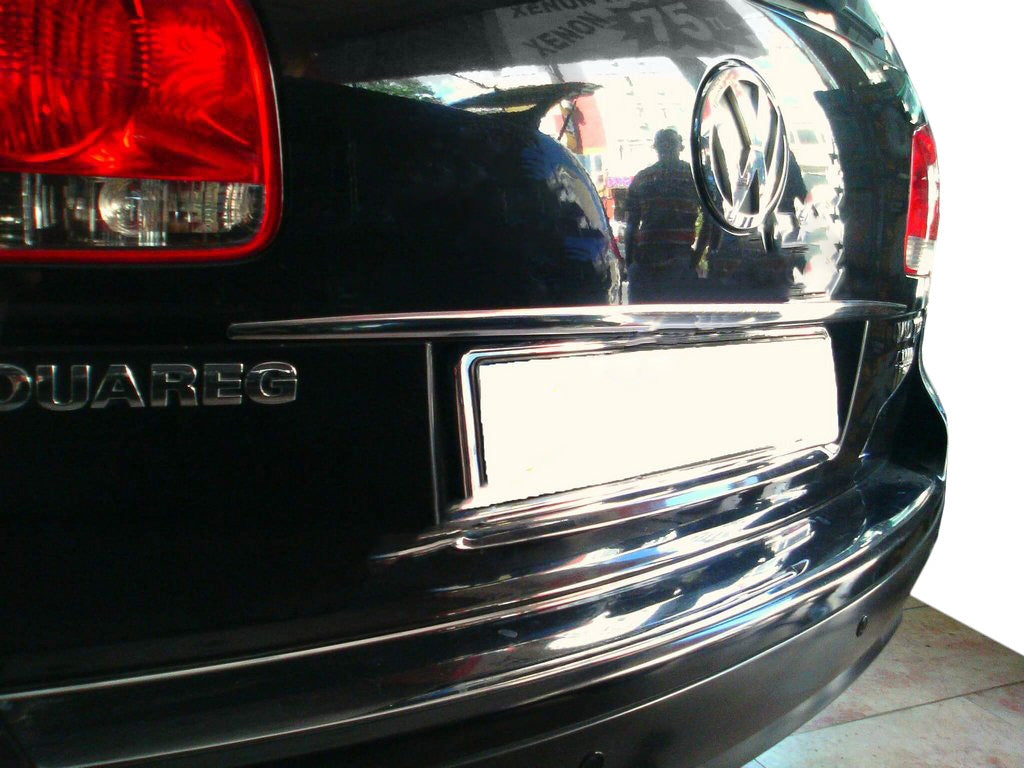 Chrome trim above license plate (stainless steel) for Volkswagen Touareg 2002-2010 - image 1