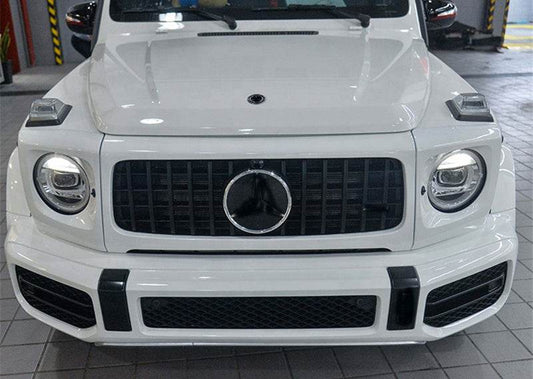 Grille and overlays on G63 headlights for Mercedes G class W463 2018-2024 - Reelken Auto