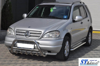 The bumper guard (stainless) for Mercedes ML W163 - Reelken Auto