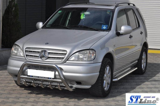 The bumper guard (stainless) for Mercedes ML W163 - Reelken Auto