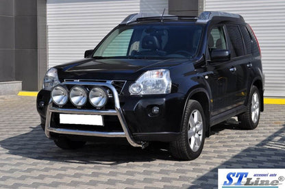 Front protection WT018 (stainless) for Nissan X-trail T31 2007-2014 - Reelken Auto