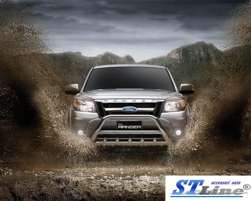 The WT003 bumper guard (stainless) for Ford Ranger 2007-2011 - Reelken Auto