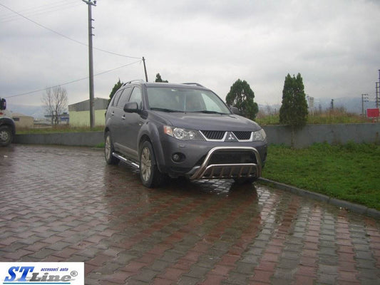 The WT002 bumper guard (stainless) for Mitsubishi Outlander 2006-2012 - Reelken Auto