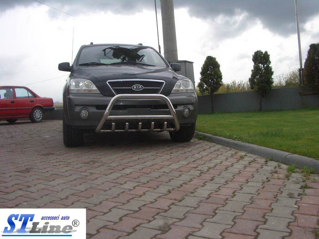 The WT003 bumper guard (stainless) for Kia Sorento I BL 2002-2009 - Reelken Auto