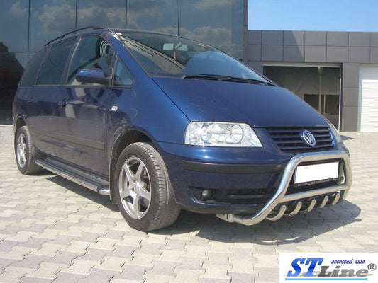 The WT003 bumper guard (stainless) for Volkswagen Sharan 1995-2010 - image 2