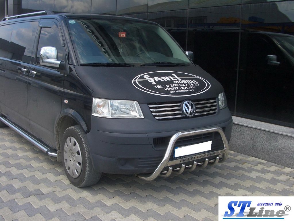 Kenguryatnik WT003 (stainless) for Volkswagen T5 Caravelle 2004-2010 - image 6