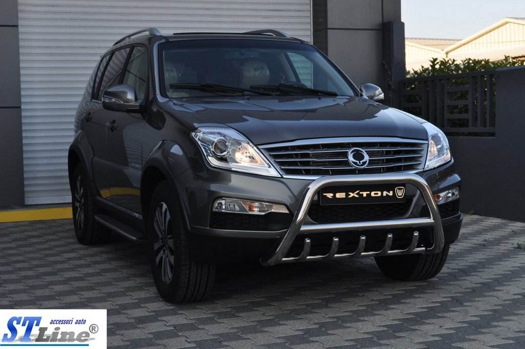 The WT003 bumper guard (stainless) for SsangYong Rexton I 2001-2017 - Reelken Auto