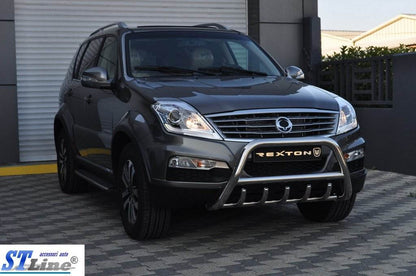 The WT003 bumper guard (stainless) for SsangYong Rexton I 2001-2017 - Reelken Auto
