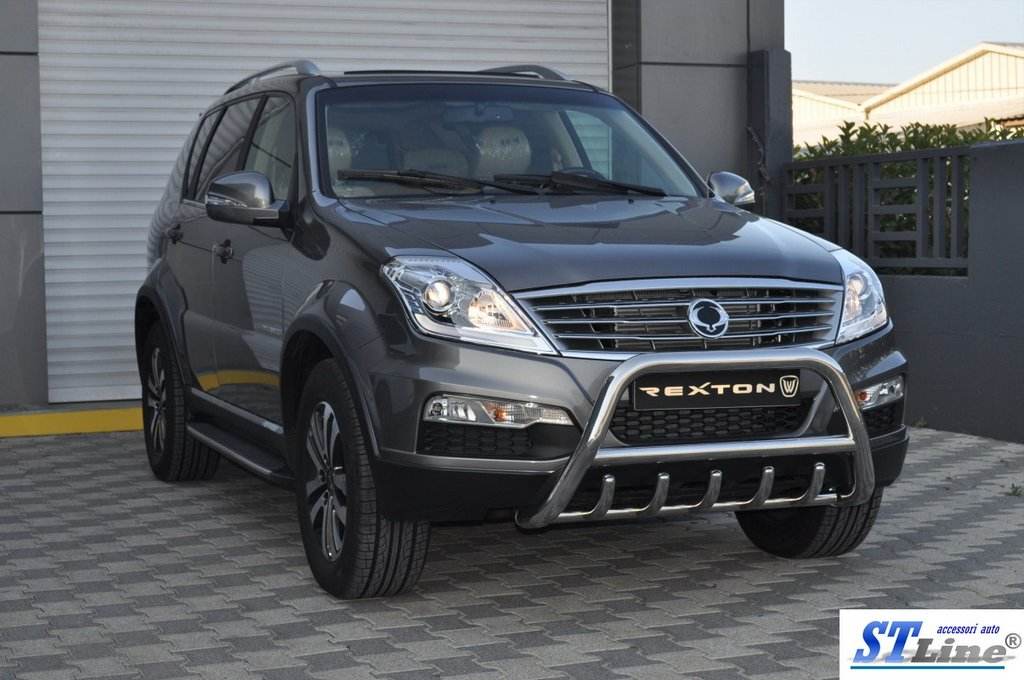 The WT003 bumper guard (stainless) for SsangYong Rexton I 2001-2017 - Reelken Auto