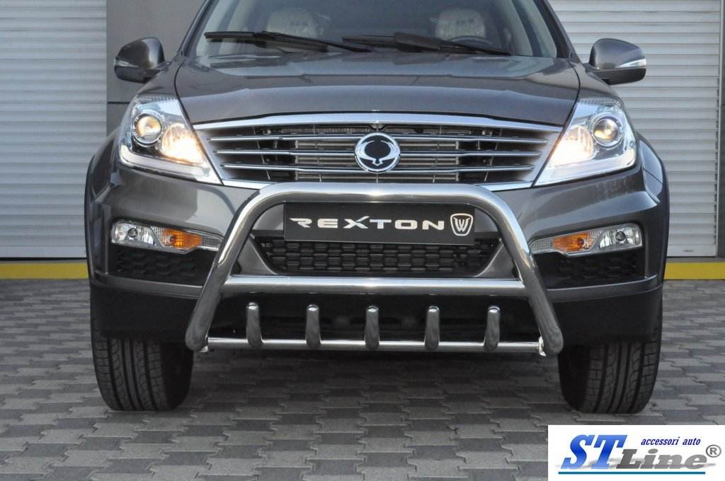 The WT003 bumper guard (stainless) for SsangYong Rexton I 2001-2017 - Reelken Auto