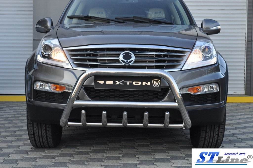 The WT003 bumper guard (stainless) for SsangYong Rexton I 2001-2017 - Reelken Auto