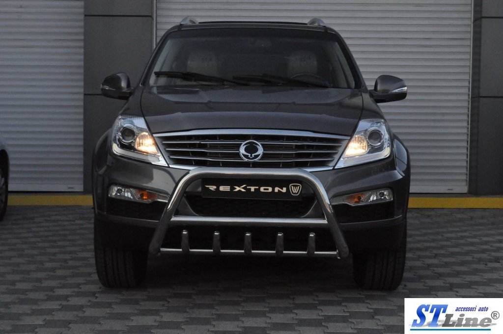 The WT003 bumper guard (stainless) for SsangYong Rexton I 2001-2017 - Reelken Auto