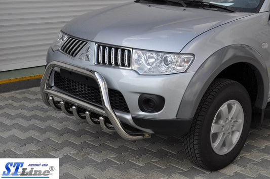 The WT003 bumper guard (stainless) for Mitsubishi L200 2006-2015 - Reelken Auto