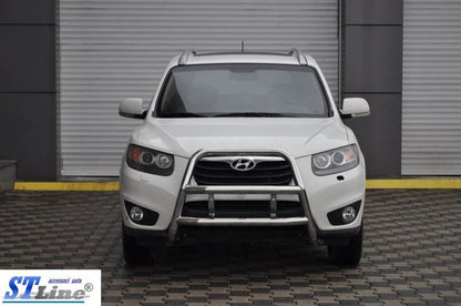 The WT018 bumper guard (stainless) for Hyundai Santa Fe 2 2006-2012 - Reelken Auto