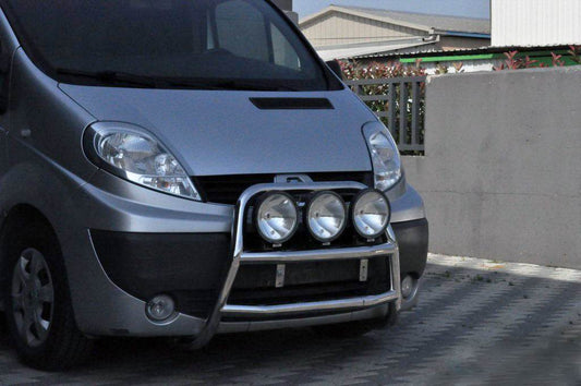 The WT018 bumper guard (stainless) for Opel Vivaro 2001-2015 - Reelken Auto