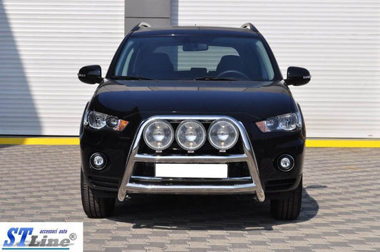 The WT018 bumper guard (stainless) for Mitsubishi Outlander 2006-2012 - Reelken Auto