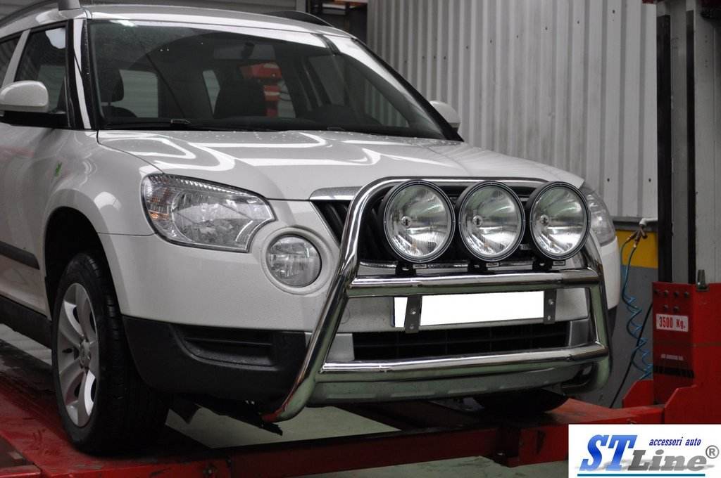 The WT018 bumper guard (stainless) for Skoda Yeti 2009-2017 - Reelken Auto