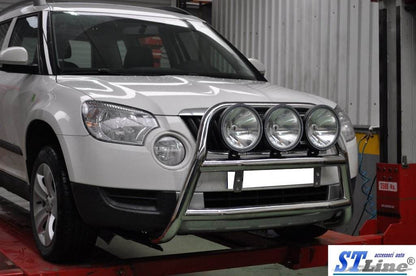 The WT018 bumper guard (stainless) for Skoda Yeti 2009-2017 - Reelken Auto