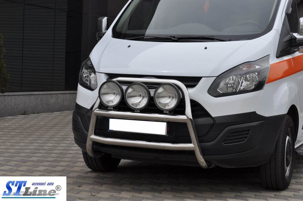 The WT022 bumper guard (stainless) for Ford Custom 2013-2022 - Reelken Auto