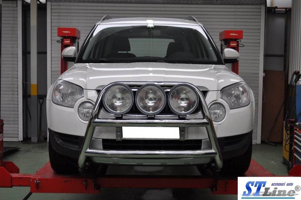 The WT018 bumper guard (stainless) for Skoda Yeti 2009-2017 - Reelken Auto