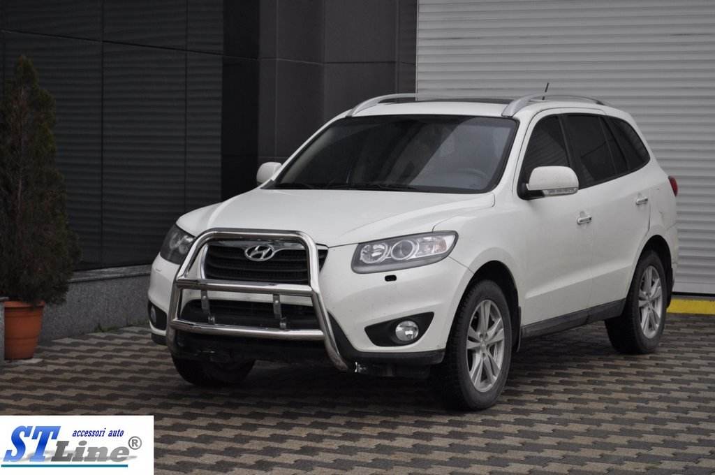 The WT018 bumper guard (stainless) for Hyundai Santa Fe 2 2006-2012 - Reelken Auto