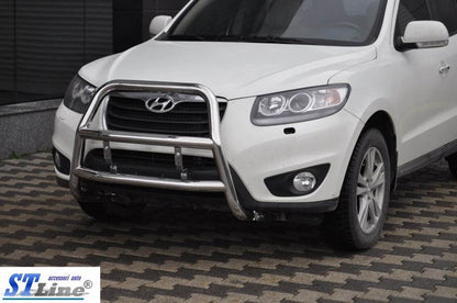 The WT018 bumper guard (stainless) for Hyundai Santa Fe 2 2006-2012 - Reelken Auto