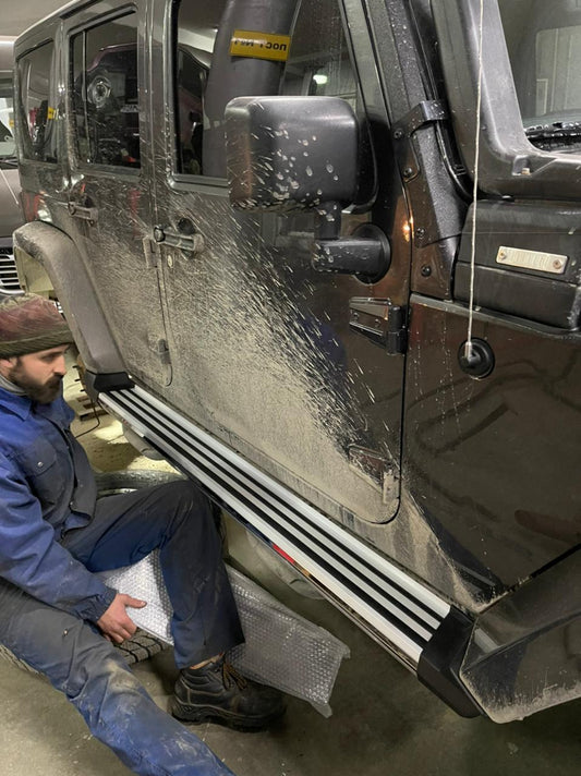 Side Steps Silver (2 pcs) for Jeep Wrangler 2007-2017 - image 2