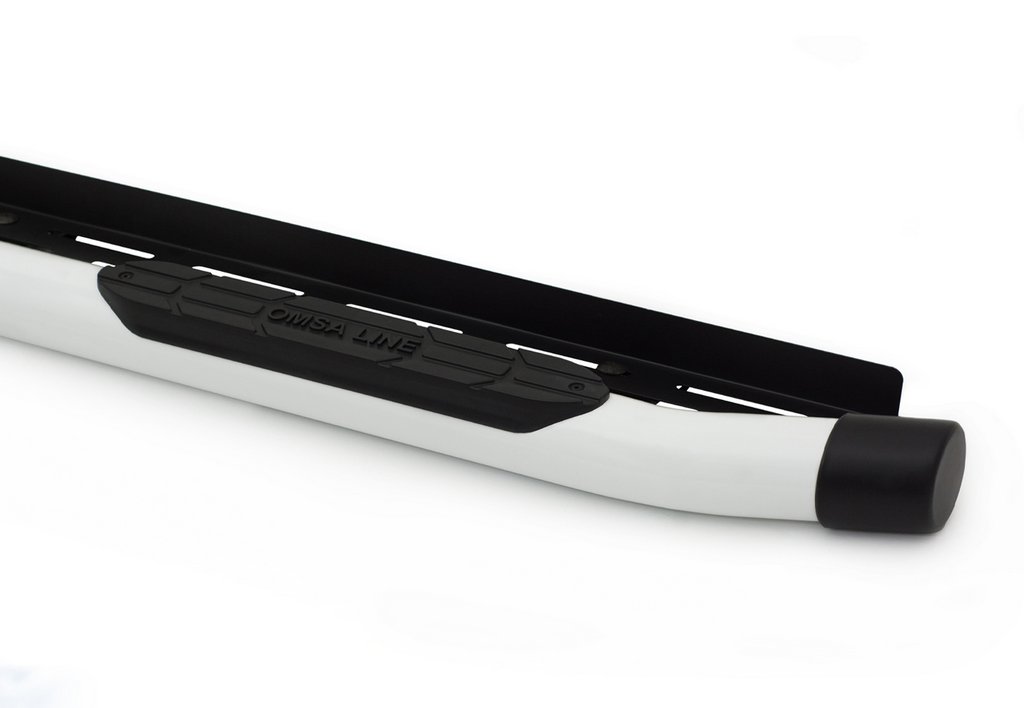 Side Steps Amazon White (2 pcs, black) for Volkswagen Amarok 2010-2022 - image 1