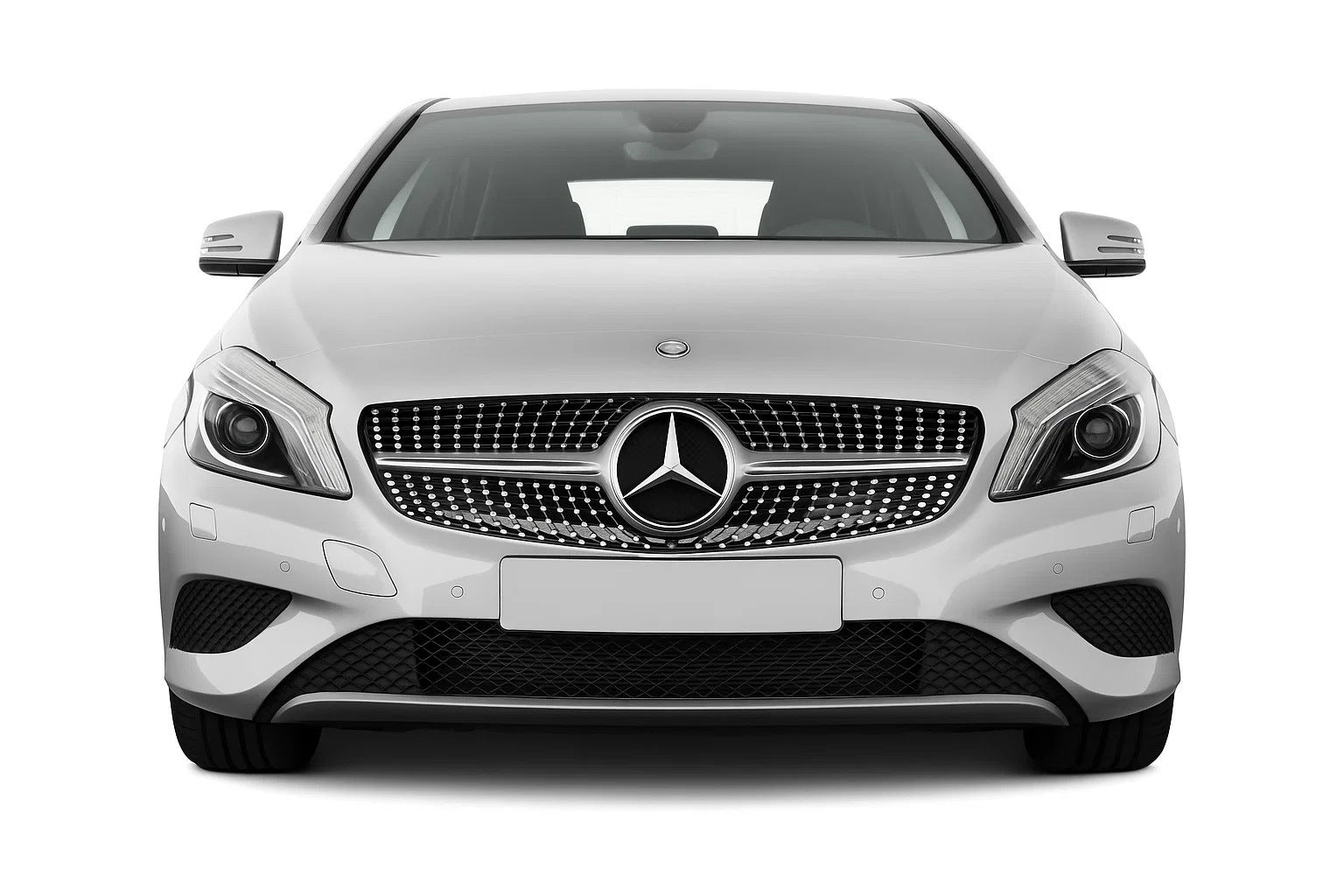 Front Grille Diamond Silver (2012-2015) for Mercedes A-сlass W176 2012-2018 - image 1