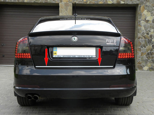 The edge of the trunk (stainless) for Skoda Octavia II A5 2010-2013 - image 1