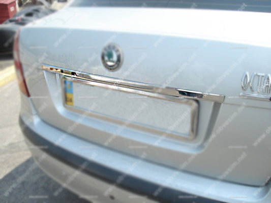Chrome trim above license plate (stainless steel) for Skoda Octavia II A5 2006-2010 - image 1