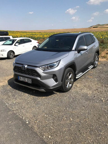 Side sills Tayga V2 (2 pieces, aluminum) for Toyota Rav 4 2019- - Reelken Auto